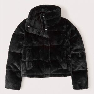 NWT Mini Abercrombie Faux Fur Puffer